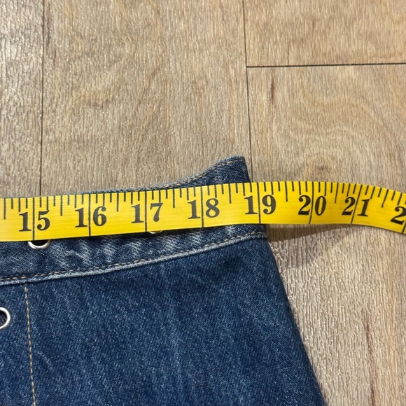 NWT RE/DONE X Levis Denim Laced Mini Skirt Size 32 - Picture 5 of 6